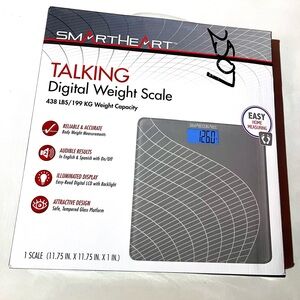 SmartHeart Talking Scale, Digital Bathroom Scale, 438 lbs Capacity - NWT